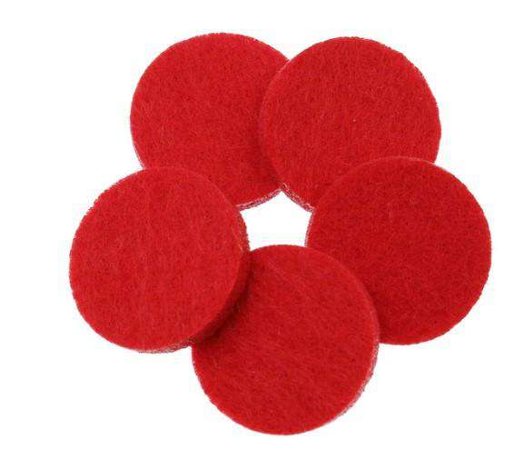 25mm Red Replacement Pads (Pack of 10) Aroma Jewelry Your Oil Tools 