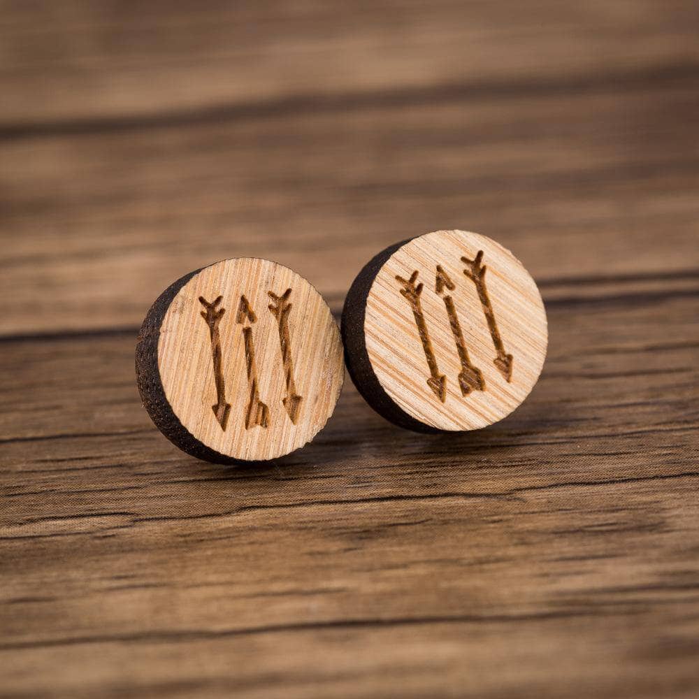Wooden Stud Aroma Earrings (Arrows) Aroma Jewelry Your Oil Tools 