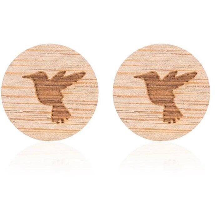 Wooden Stud Aroma Earrings (Hummingbird) Aroma Jewelry Your Oil Tools 