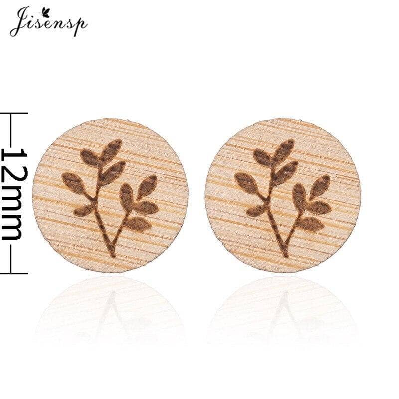 Wooden Stud Aroma Earrings (Sprout) Aroma Jewelry Your Oil Tools 
