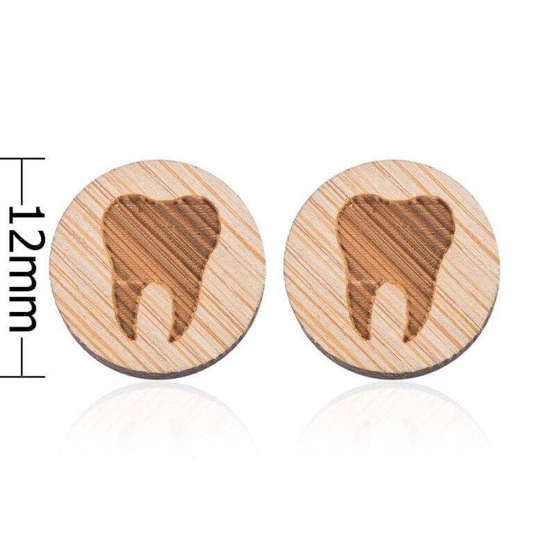 Wooden Stud Aroma Earrings (Tooth) Aroma Jewelry Your Oil Tools 