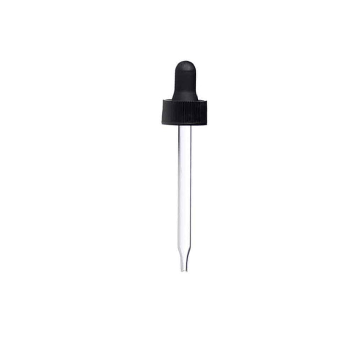 18-400 Black Glass Droppers (15ml Boston Bottles) Caps & Closures Your Oil Tools 