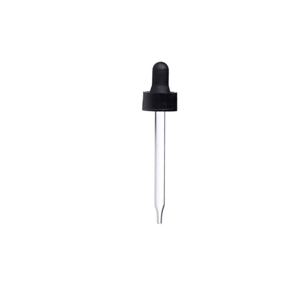 18-400 Black Glass Droppers (5ml) Caps & Closures Your Oil Tools 