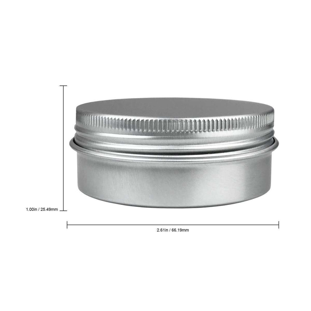 60 ml Aluminum Tin Jar w/ Screw Top Lid Containers Your Oil Tools 