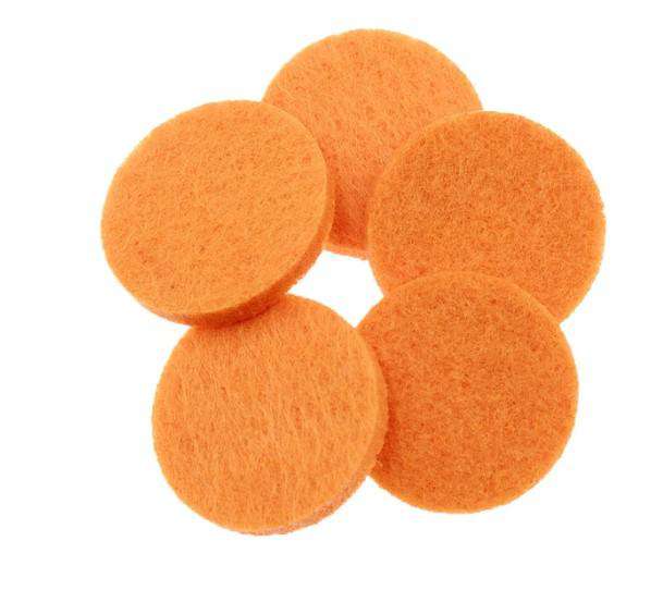 25mm Orange Round Replacement Pads (Pack of 10) Diffusers Your Oil Tools 