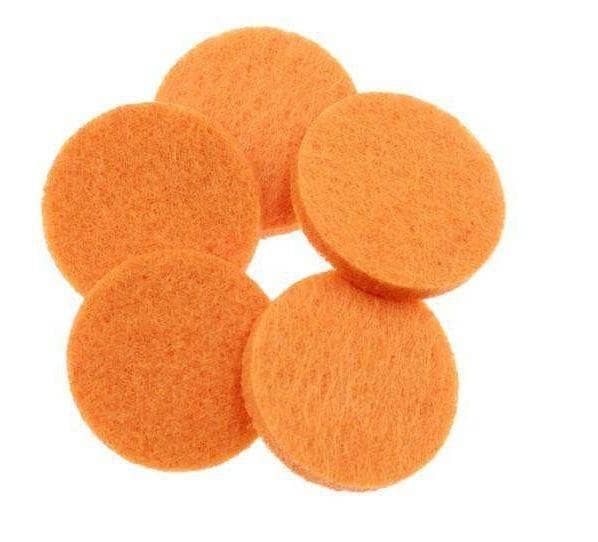 25mm Orange Round Replacement Pads (Pack of 10) Diffusers Your Oil Tools 
