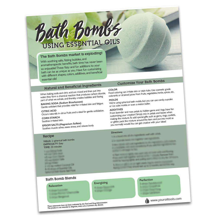 Bath Bomb Recipe Sheet (digital download) Digital Your Oil Tools 