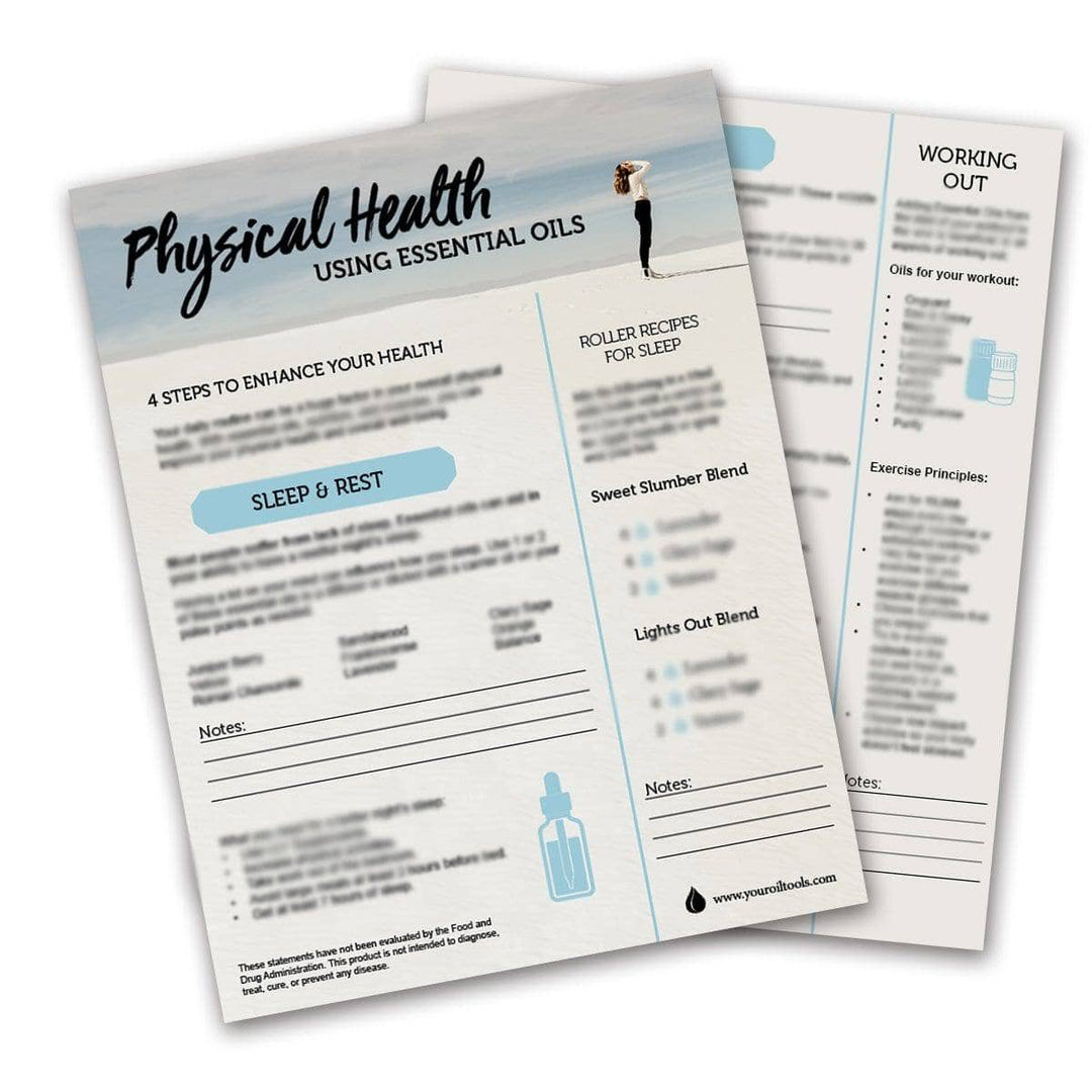 Physical Health with Essential Oils Tear Pad (digital download) Digital Your Oil Tools 