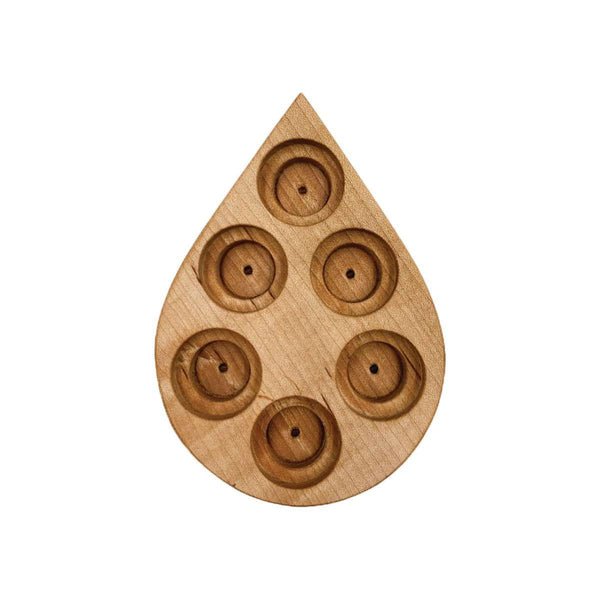 Multi-Size Oil Drop Wood Display (Maple) at Your Oil Tools