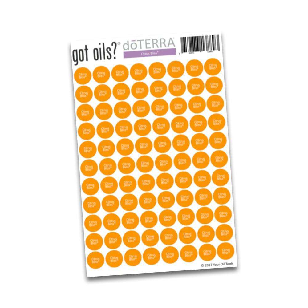 Lid Stickers (doTERRA® Citrus Bliss) DIY Your Oil Tools 