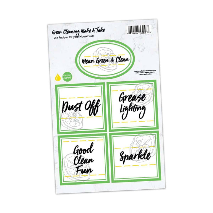 Green Cleaning Labels DIY Your Oil Tools 