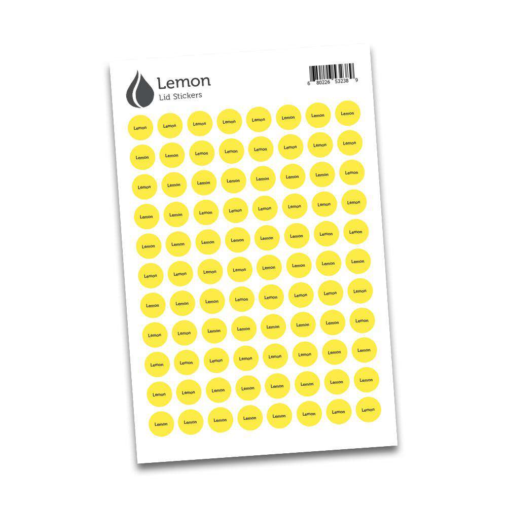 Lid Stickers (Lemon) DIY Your Oil Tools 