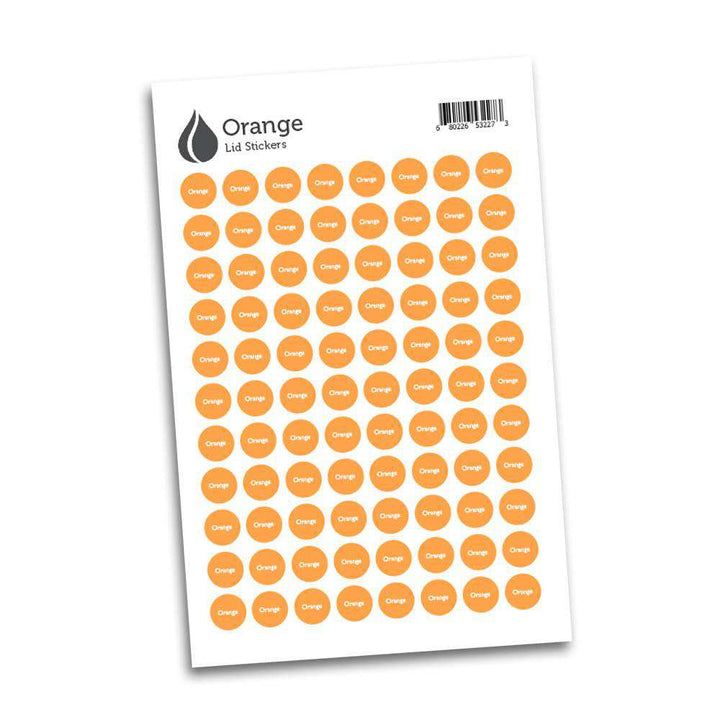 Lid Stickers (Orange) DIY Your Oil Tools 