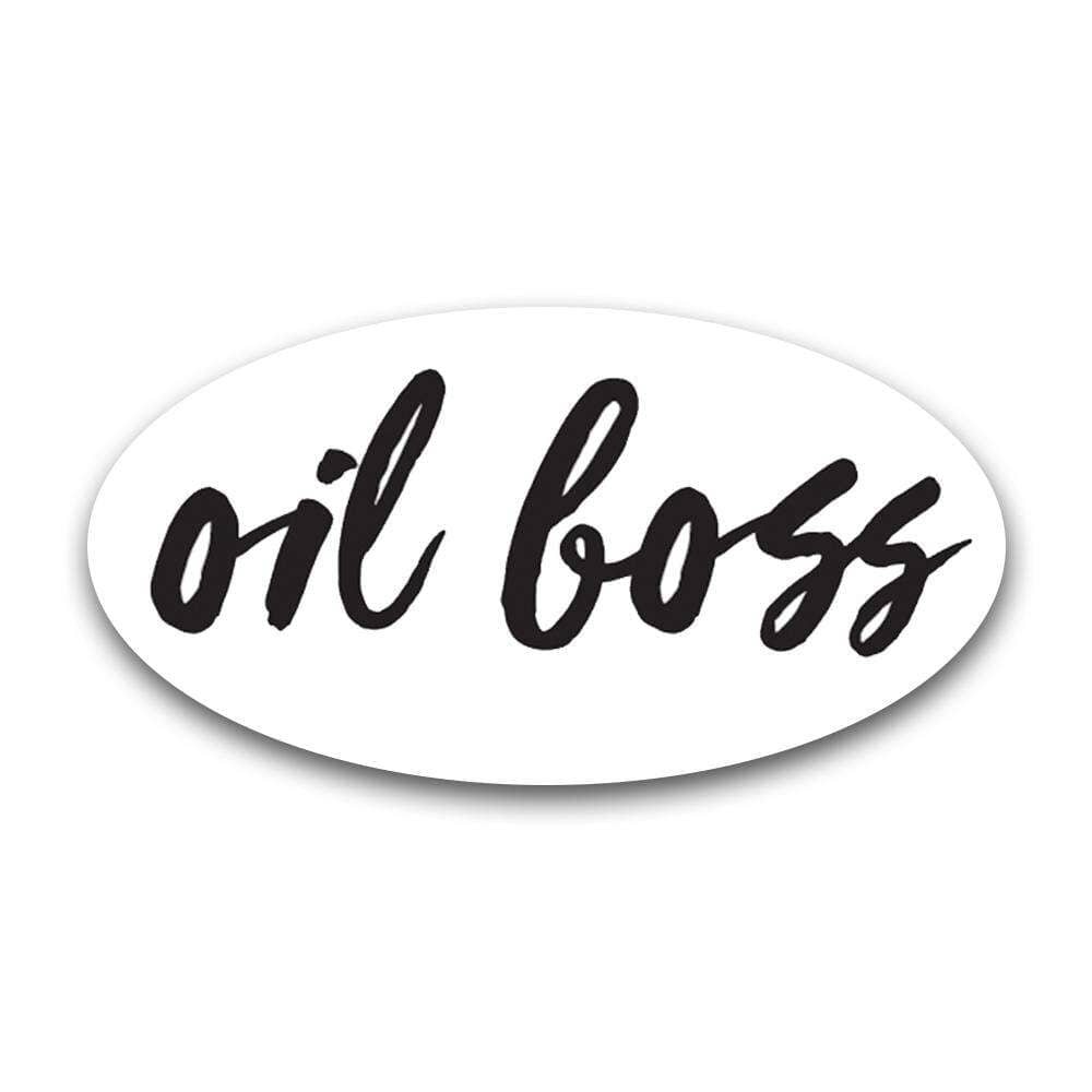 "Oil Boss" Oval Label DIY Your Oil Tools 