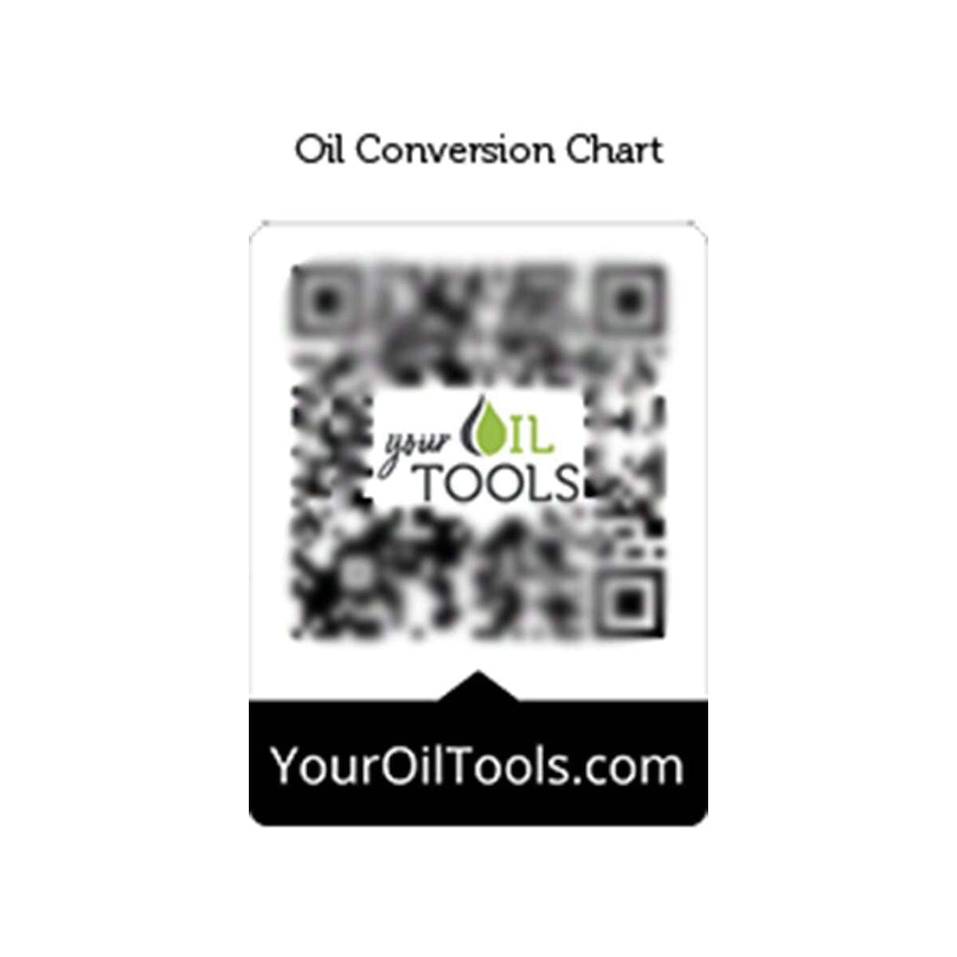 Oil Conversion Chart - QR Code Sticker Sheet DIY Your Oil Tools 