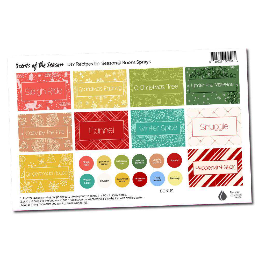 Scents of the Season Recipes & Labels DIY Kit (Bottles Included) DIY Kits Your Oil Tools 