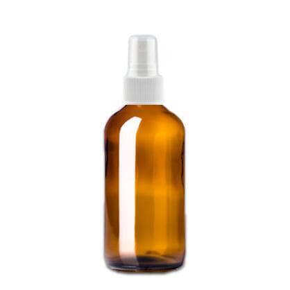 8 oz Amber Glass Bottle w/ White Fine Mist Top Glass Bottles Your Oil Tools 