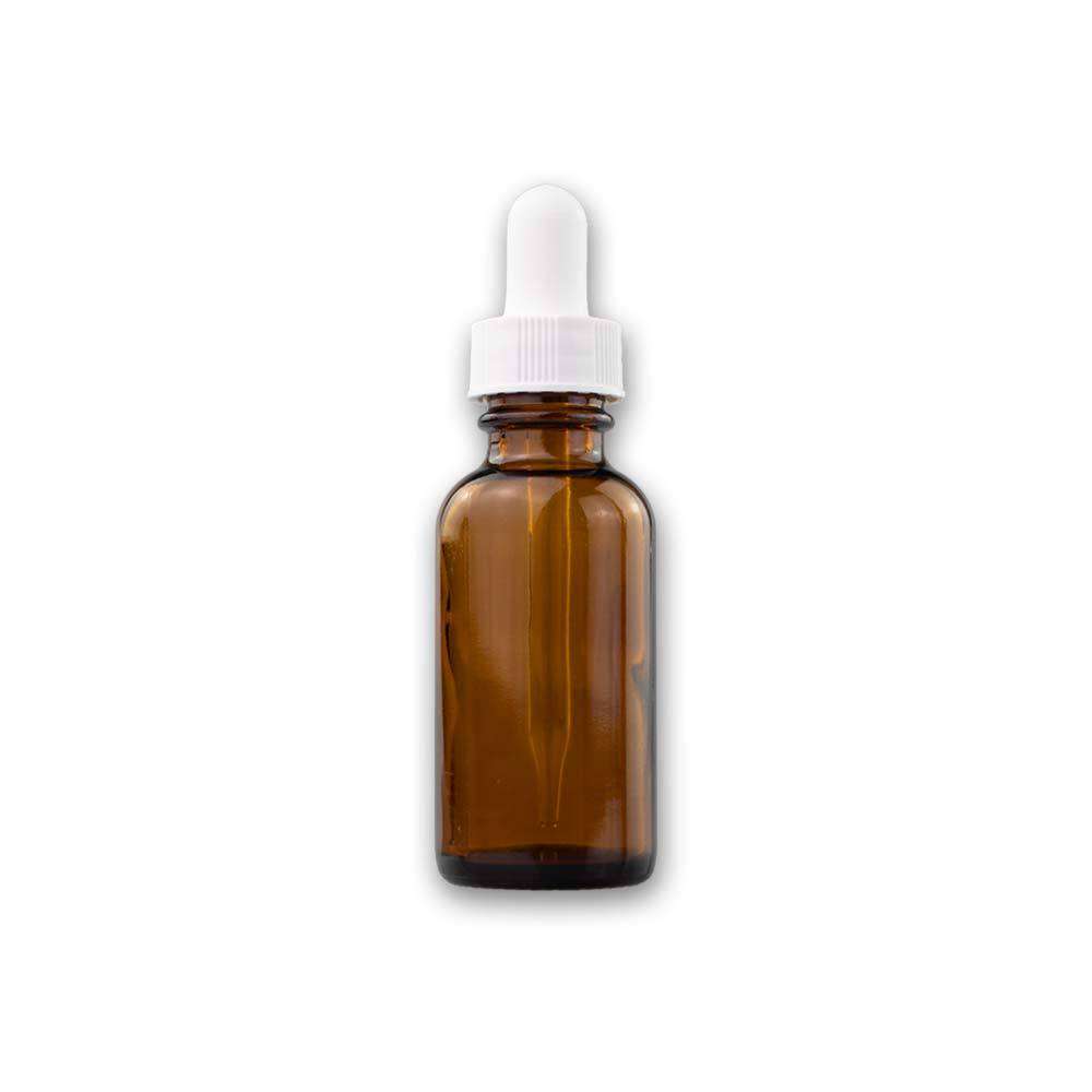 1 oz Amber Glass Bottle w/ White Dropper Glass Dropper Bottles Your Oil Tools 