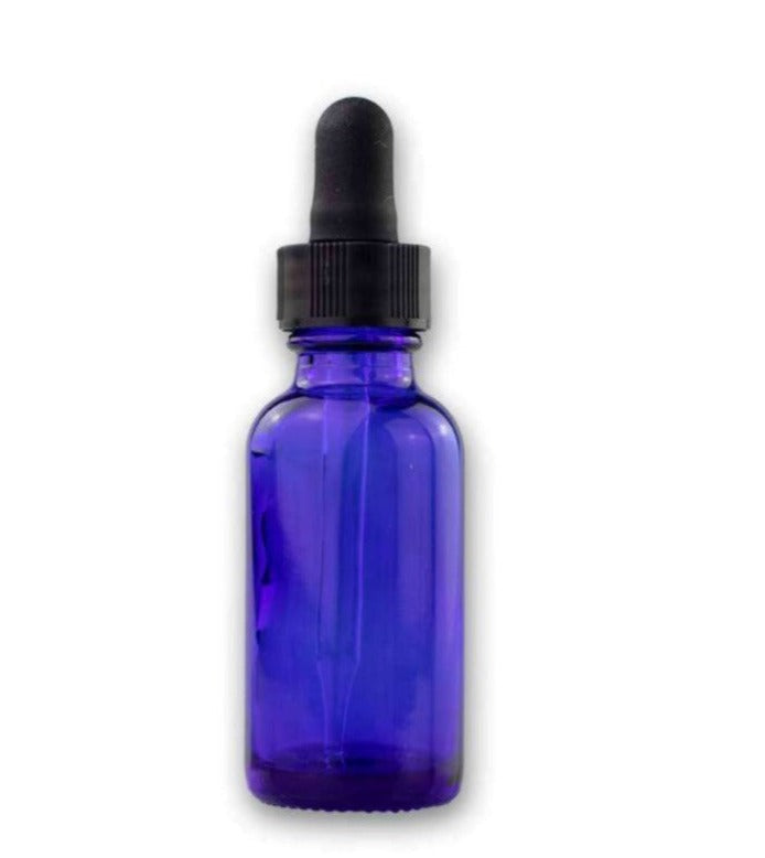 1 oz Blue Glass Bottle w/ Dropper Glass Dropper Bottles Your Oil Tools 