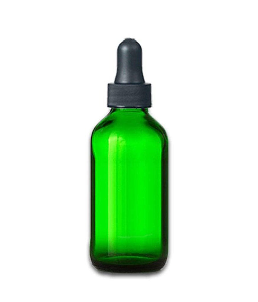 2 oz Green Glass Bottle w/ Dropper Glass Dropper Bottles Your Oil Tools 