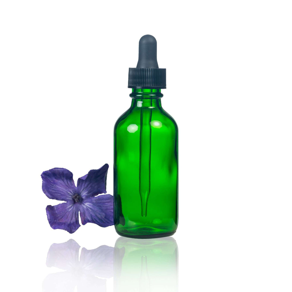 2 oz Green Glass Bottle w/ Dropper Glass Dropper Bottles Your Oil Tools 