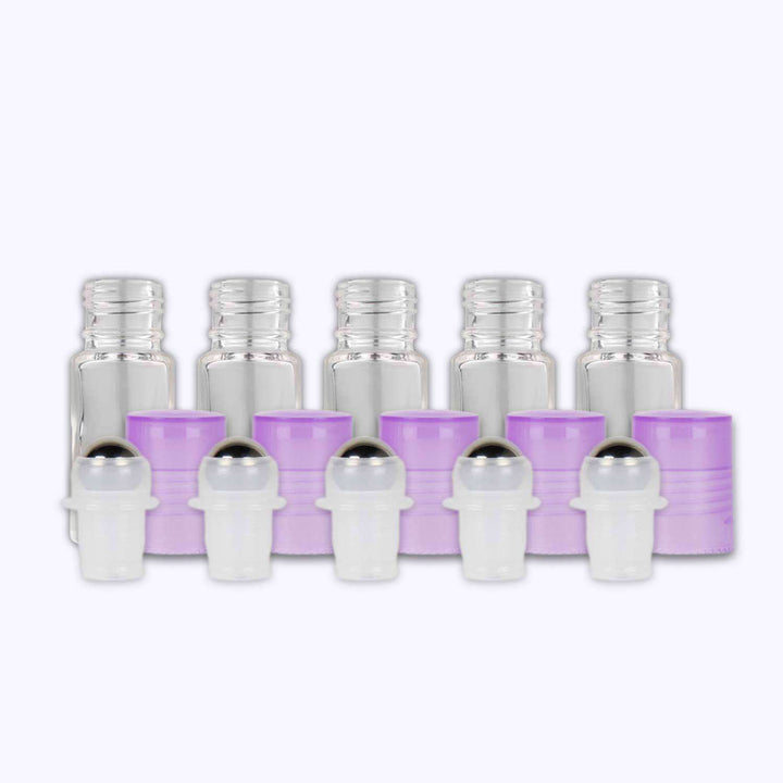 5 ml Clear Glass Roller Bottles (Pack of 5) Glass Roller Bottles Your Oil Tools 