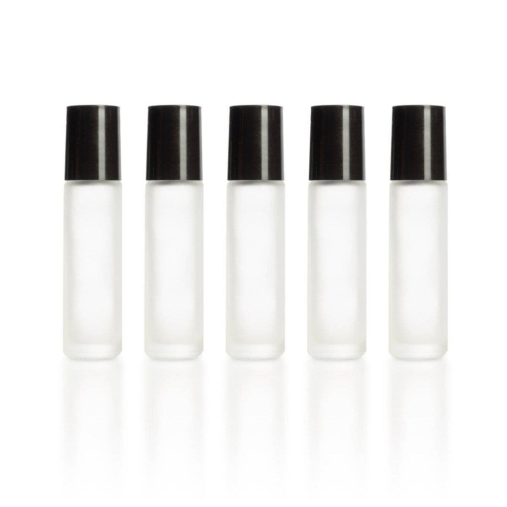 10 ml White Frosted Bottles with Leak Guard™ Rollers (Pack of 5) Glass Roller Bottles Your Oil Tools 