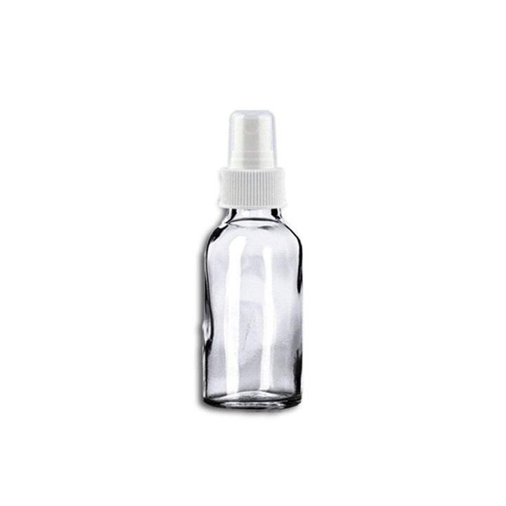 1 oz Clear Glass Bottle w/ White Fine Mist Top Glass Spray Bottles Your Oil Tools 
