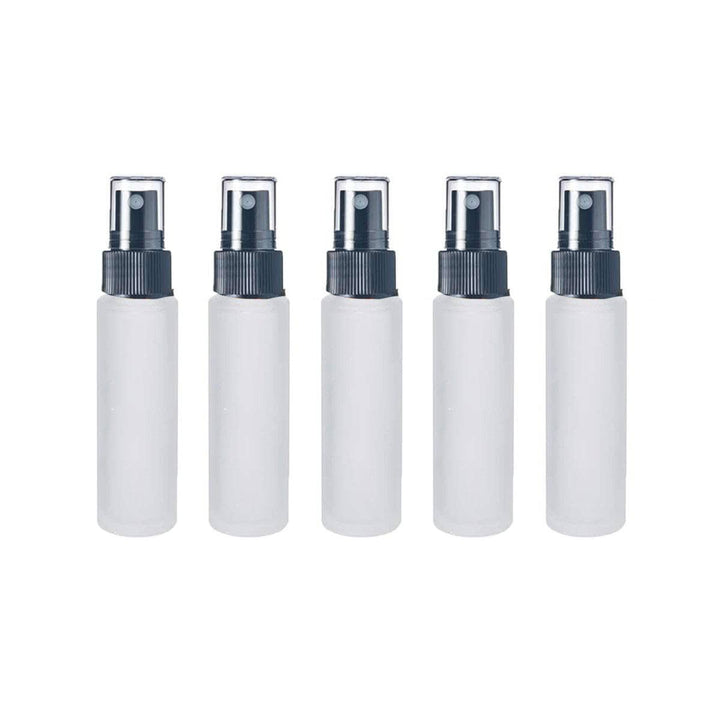 10 ml White Frosted Vial w/ Black Fine Mist Tops (Pack of 5) Glass Spray Bottles Your Oil Tools 