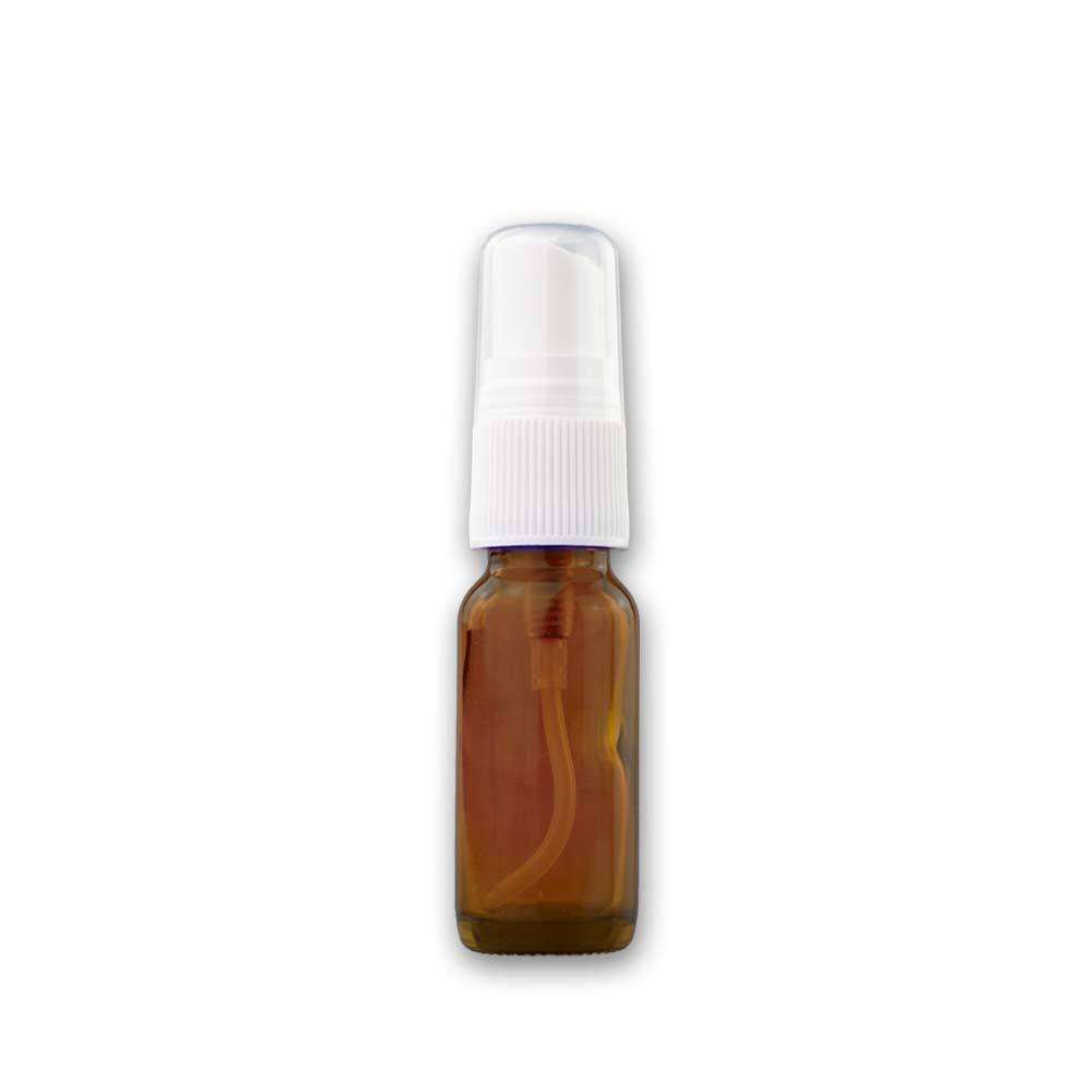 15 ml Amber Glass Bottle w/ White Fine Mist Top Glass Spray Bottles Your Oil Tools 