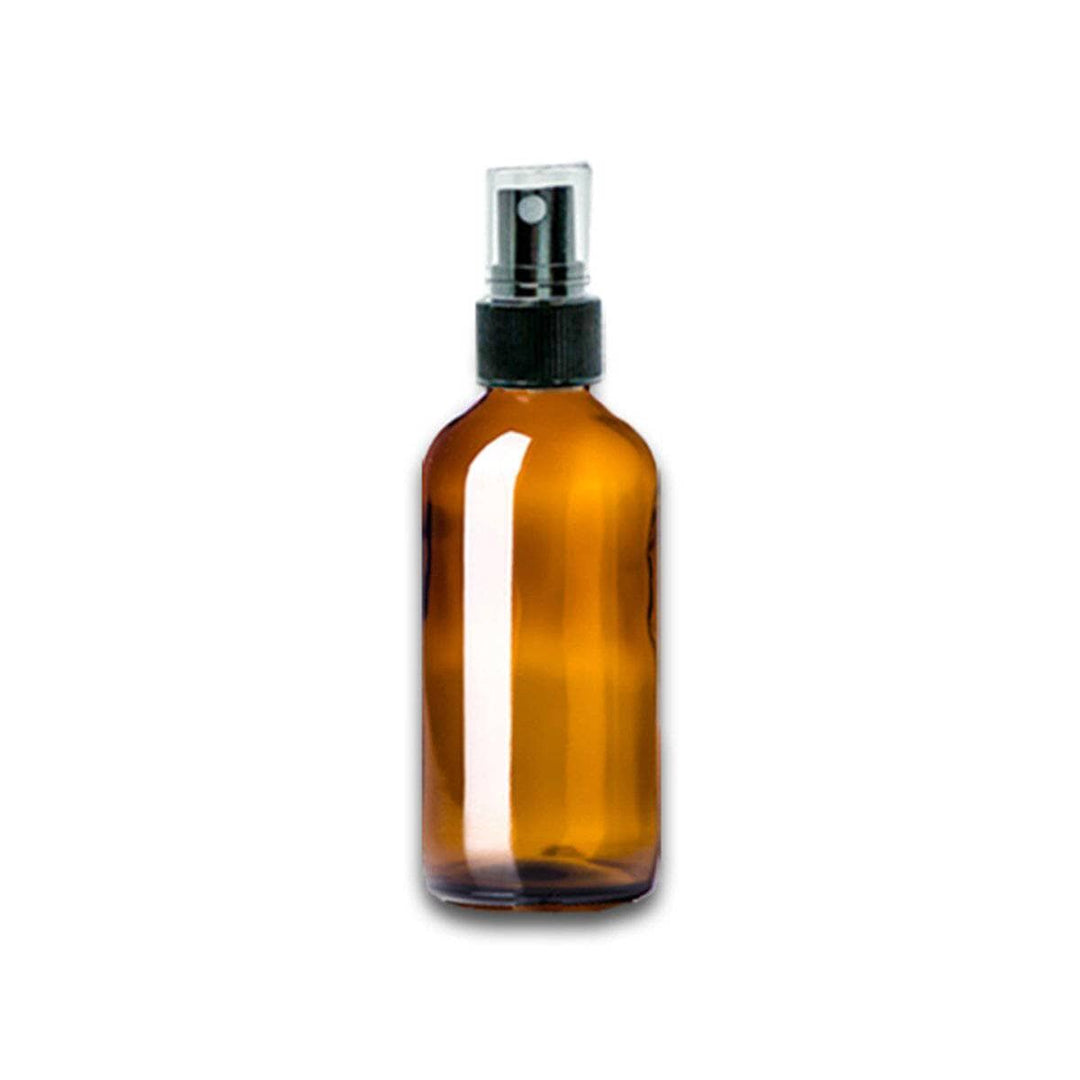 2 oz Amber Glass Bottle w/ Black Fine Mist Top Glass Spray Bottles Your Oil Tools 