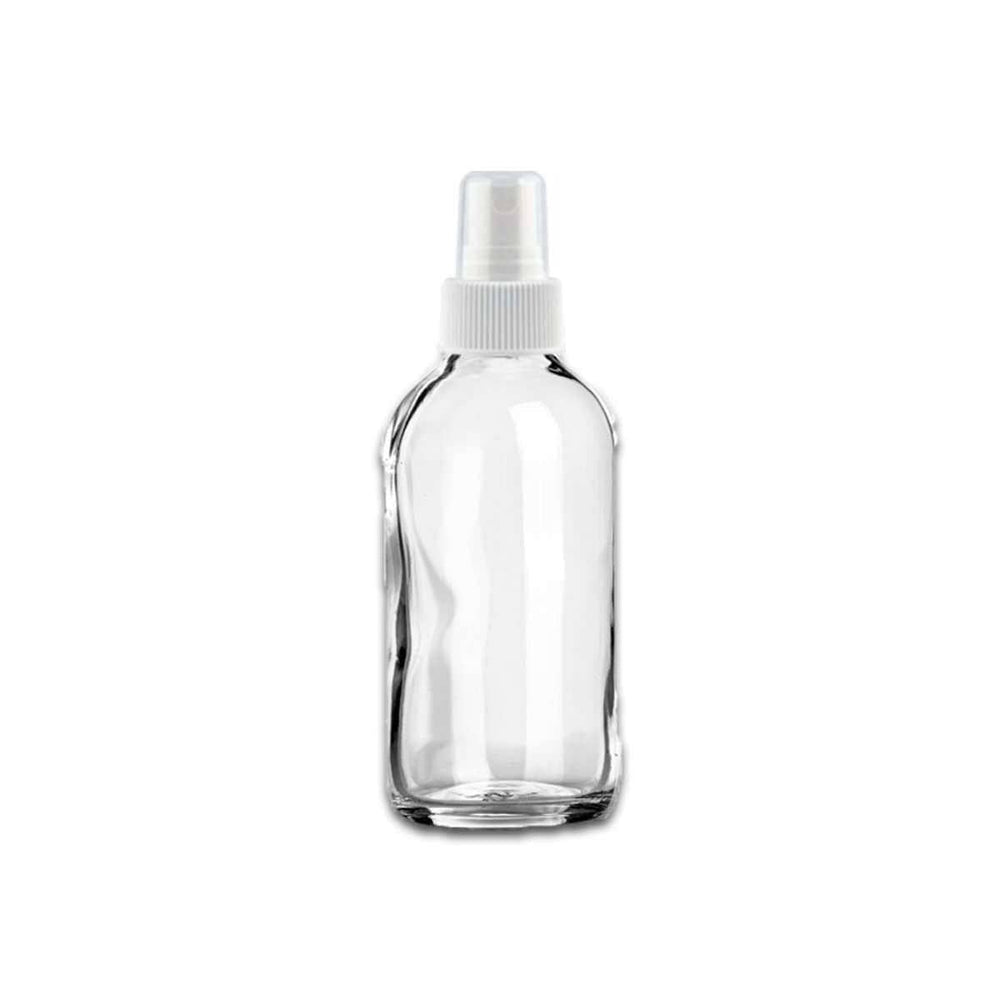 2 oz Clear Glass Bottle w/ White Fine Mist Top Glass Spray Bottles Your Oil Tools 