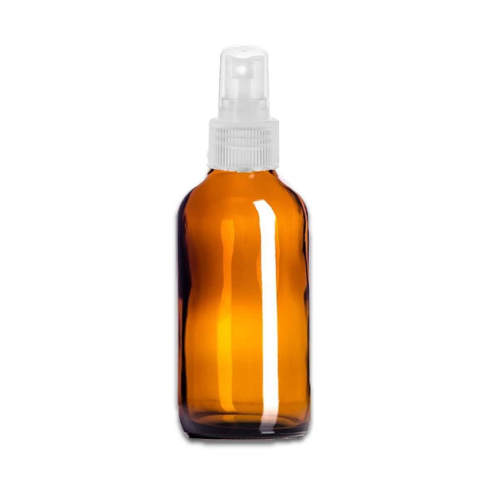 4 oz Amber Glass Bottle w/ Natural Fine Mist Top Glass Spray Bottles Your Oil Tools 