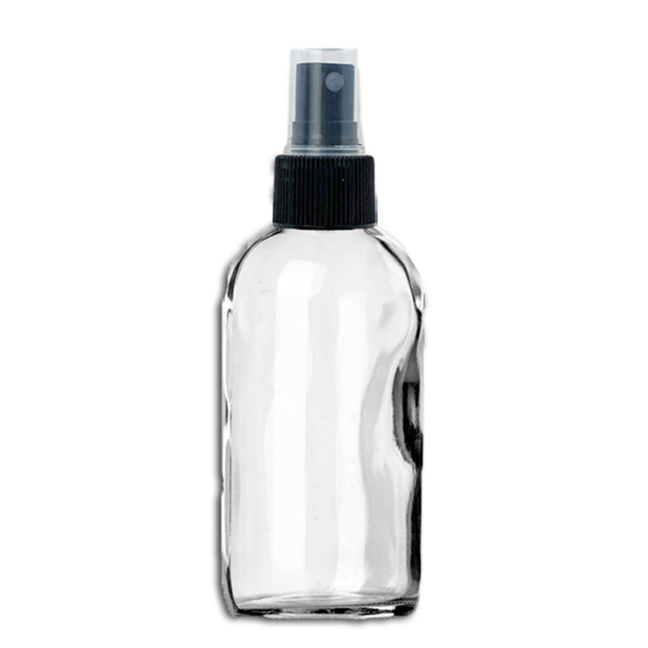 4 oz Clear Glass Bottle w/ Fine Mist Top Glass Spray Bottles Your Oil Tools 