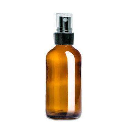 8 oz Amber Glass Bottle w/ Black Fine Mist Top Glass Spray Bottles Your Oil Tools 