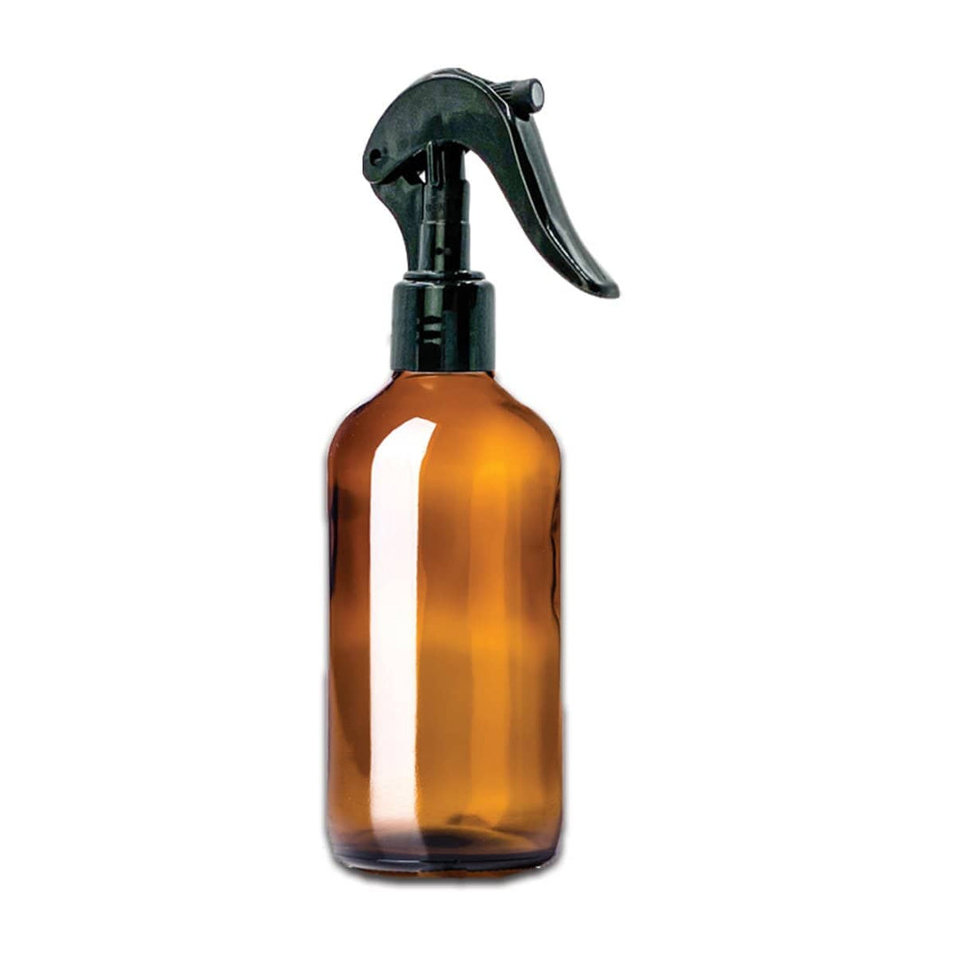 8 oz Amber Glass Bottle w/ Trigger Sprayer Glass Spray Bottles Your Oil Tools 