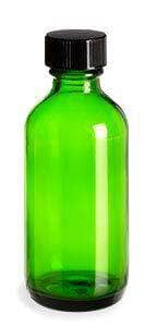2 oz Green Glass Bottle w/ Storage Cap Glass Storage Bottles Your Oil Tools 