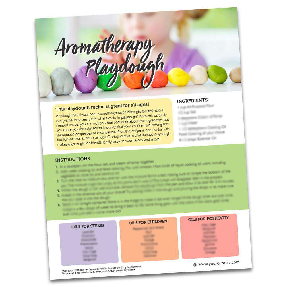 Aromatherapy Playdough Recipe Sheets (Pack of 10) Media Your Oil Tools 