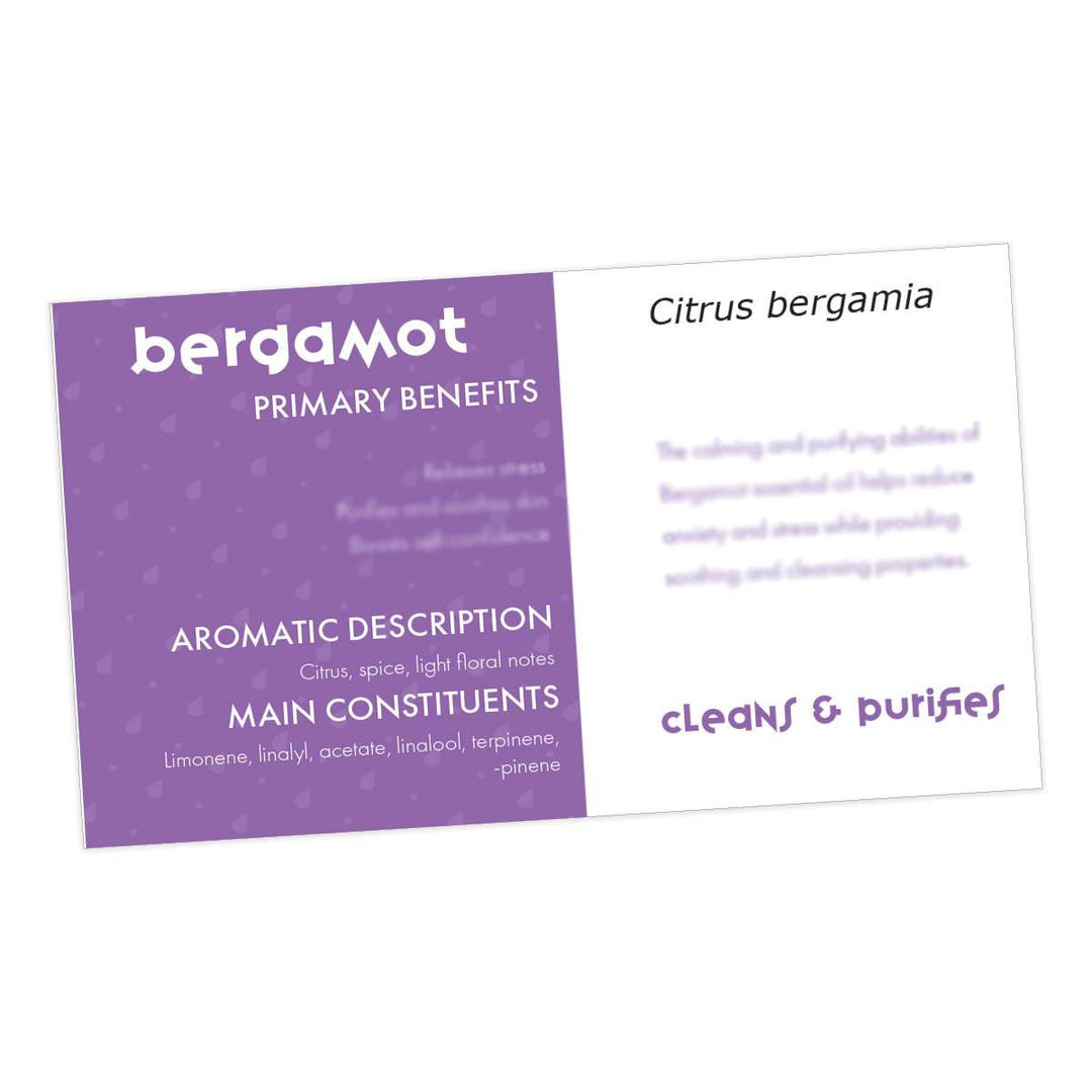 Bergamot Essential Oil Cards (Pack of 10) Media Your Oil Tools 