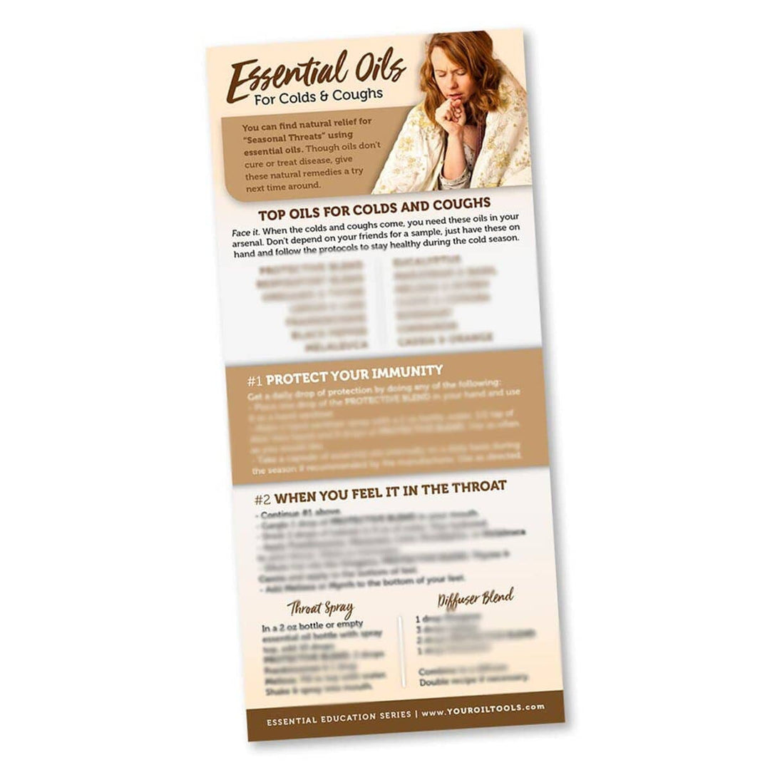 Essential Oils for Colds & Coughs Education Card Media Your Oil Tools 