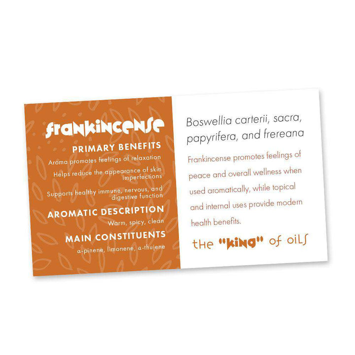 Frankincense Essential Oil Cards (Pack of 10) Media Your Oil Tools 