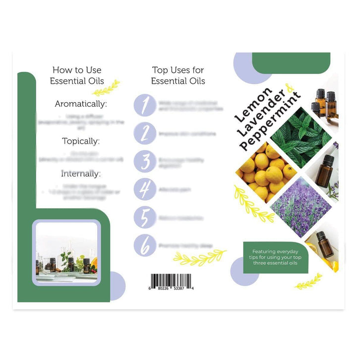 Lemon, Lavender, & Peppermint Tri-Fold (Pack of 25) Media Your Oil Tools 