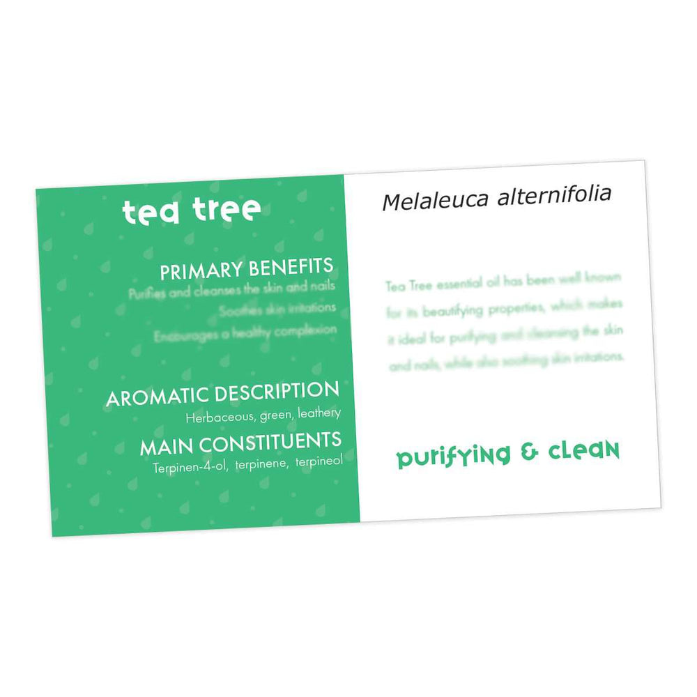 Tea Tree Essential Oil Cards (Pack of 10) Media Your Oil Tools 
