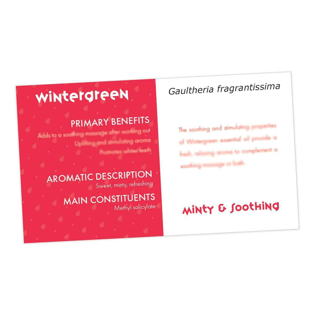 Wintergreen Essential Oil Cards (Pack of 10) Media Your Oil Tools 