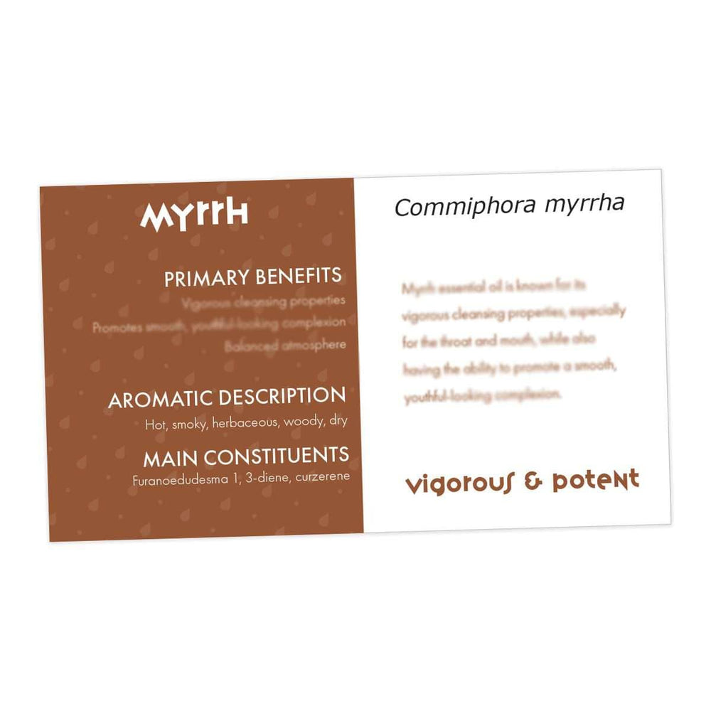 Myrrh Essential Oil Cards (Pack of 10) Midea Your Oil Tools 