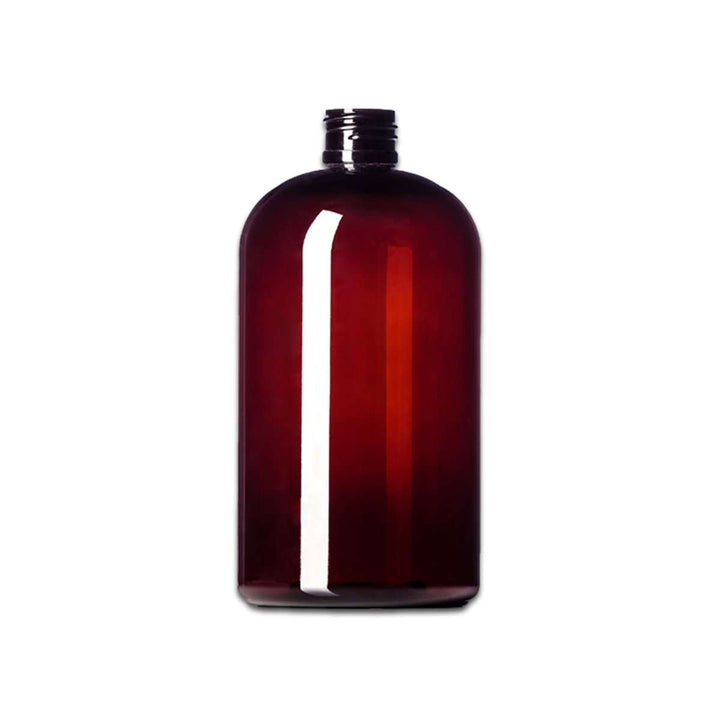 16 oz Amber PET Plastic Boston Round Bottle (Caps NOT Included) Plastic Bottles Your Oil Tools 