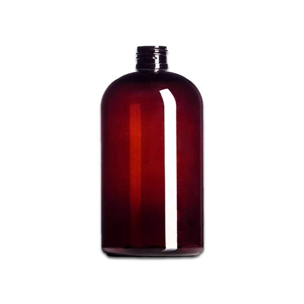 16 oz Amber PET Plastic Boston Round Bottle (Caps NOT Included) Plastic Bottles Your Oil Tools 