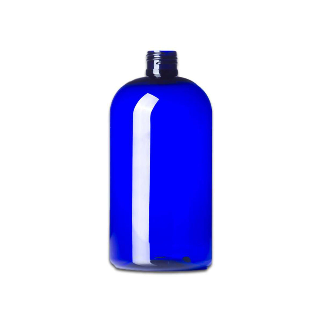 16 oz Blue PET Plastic Boston Round Bottle (Caps NOT Included) Plastic Bottles Your Oil Tools 