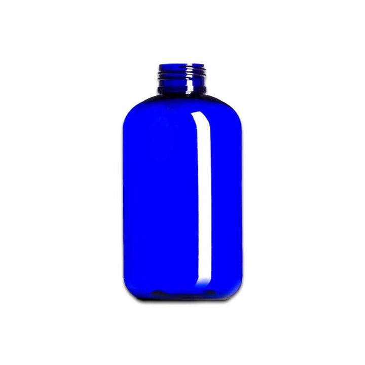 8 oz Blue PET Plastic Boston Round Bottle (caps NOT included) Plastic Bottles Your Oil Tools 