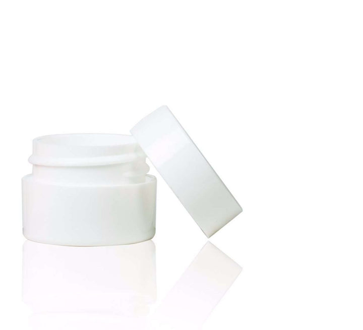 7.5 ml White PET Plastic Jar w/ White Cap Plastic Jars Your Oil Tools 